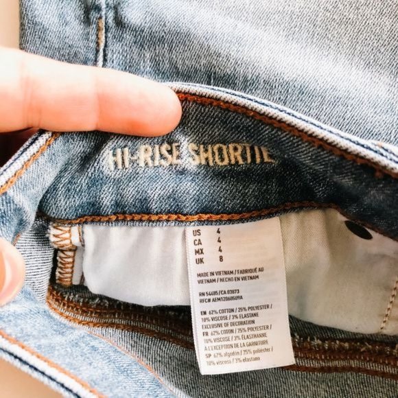 American Eagle Hi Rise Shortie Shorts 4 - Picture 2 of 6